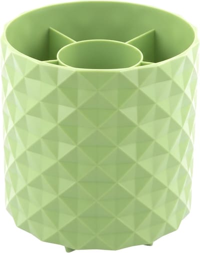 360 Graden Draaibare Make-uporganizer voor Kwasten en Cosmetica, Perfect voor Kaptafel en Badkamer Decoratie, Multifunctioneel en Ruimtebesparend (Groen)