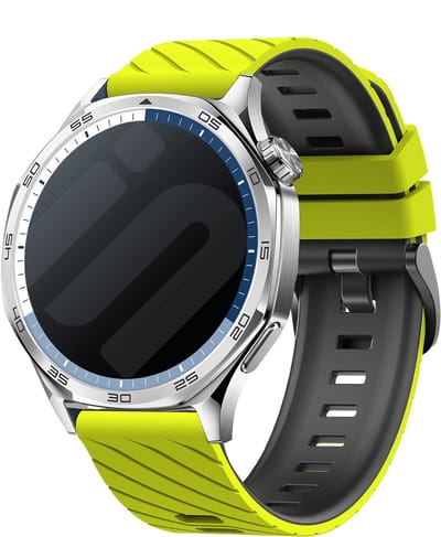 Strap-it Twill Sportbandje Nylon 22mm – geschikt voor Samsung Galaxy Watch 3 (45mm) / Galaxy Watch (46mm) / Gear S3 – Polar Vantage M / M2 / M3 / Grit X / Grit X Pro – Huawei Watch GT 1 / GT 2 / GT 3 / GT 4 (46mm) – Felgeel & Zwart