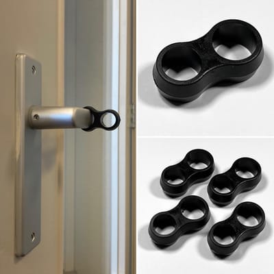 Deurklink Buffers [4 stuks] Zwart - Stootdoppen - Muurbeschermers / Deurklink bescherming - Flexibele Deurstoppers