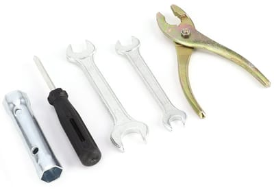Dailygoods- Motorreparatiegereedschap Universele Set - Moersleutel/Tang - Schroevendraaier - Bougiedop - Hoogwaardig Metaal - Compleet Onderhoudsgereedschap - Motorreparatieset