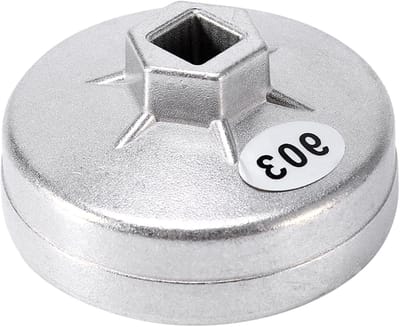 Oliefilter sleutel 74mm 14 fluiten 3/8" D Aluminium sleutel voor oliefilter verwijdering, geschikt voor 2.3L en 2.5L motoren en andere vergelijkbare auto oliefilters