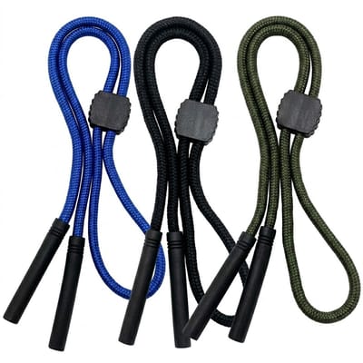 3-delig verstelbaar sport brillenkoord – antislip brillenbandje voor zonnebril en sportbril – blauw zwart groen