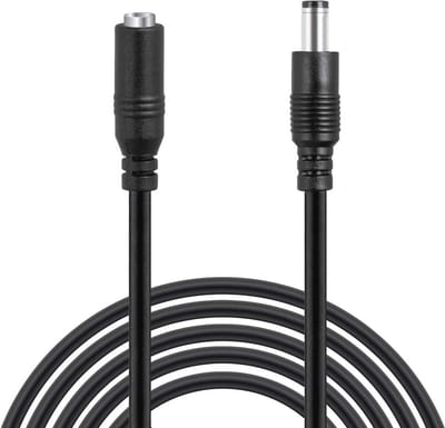 DC Verlengsnoer - Stroomkabel Adapter - Camera Beveiliging - Vergulde Connectoren - 3 Meter - Zwart