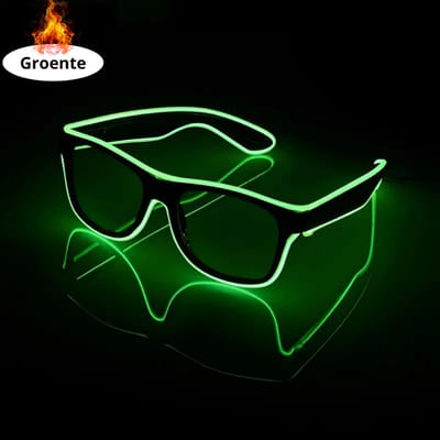 Livano - Festival Bril - Rave - Space - Techno - Freaky Glasses - Heren - Dames - Zonnebril - Groen