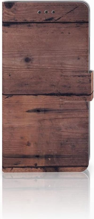 Apple iPhone Xs Max Book Style Case Old Wood