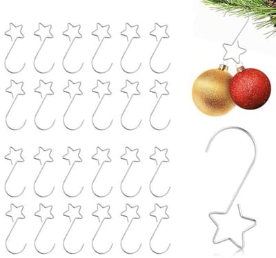 60 Stuks Stervormige Lantaarns voor Kerstversiering - Duurzame Haakjes voor Kerstboom