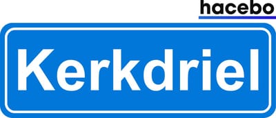 Hacebo - Plaatsnaam Sticker - 29x10 CM - Kerkdriel sticker - Verkeersborden sticker - grappige cadeaus - Kerkdriel
