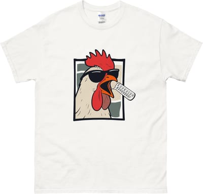 Haan en Kippen liefhebber T Shirt - Dames Heren Funny Rooster Kuukulukuu(T) - Wit - S