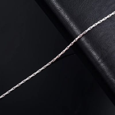 Aramat Jewels | Halskettingen | RVS Zilverkleurige Slangenketting unisex | 50cm / 2mm |50cm | | Staal | Volwassenen | Verkleurd niet