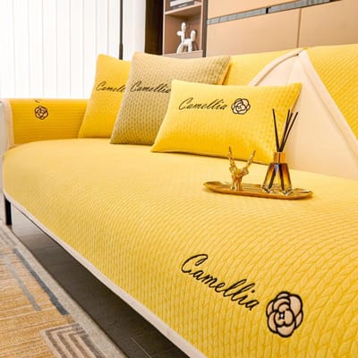 Chenille Sofa Handdoek Tarwe Aar Jacquard Antislip Sofa Hoezen voor Woonkamer L Vorm Lounge Bank Slipcovers Huisdieren Kinderen Sofa Mat 70x70cm 1pcs