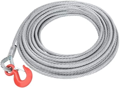 Staalkabel - Stalen draad - Hijsen en binden - Gegalvaniseerd staal - 20 meter - Zilver