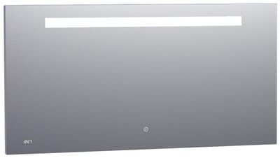 Brauer Quartz Spiegel - Rechthoekig - 140 cm - met Directe LED-Verlichting - Dimbaar - met Touchbediening - met Klok