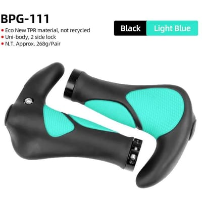Fietshandvat Handvat Stuur Einde Dop Aluminiumlegering Vergrendeling Mountainbike Handvat Grip Fiets Antislip Rubber Fiets Slipbestendige Handvatten Professionele Kwaliteit blue