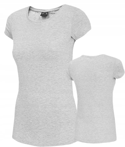 4F Wiosna-Lato 2023 - Damesshirt - Chique Light Grey - Regular Fit - Sportief