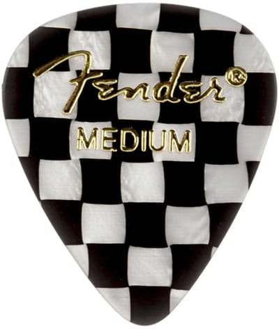 Fender Picks 351 Checker Medium 12er Set Premium Celluloid - Plectrum set