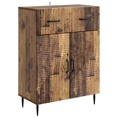 vidaXL - Dressoir - Oud - hout - 66 - x - 34,5 - x - 89,5 - cm - Bewerkt - hout
