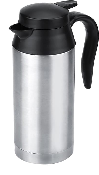 Allecto - Autowaterkoker - Draagbare waterkoker - Ideaal voor onderweg - Roestvrij staal - Koffie en thee - 750 ml - 12 V