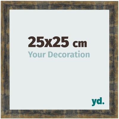 Your Decoration - Fotolijst 25x25 cm - MDF - Blauw Goud Gemeleerd - Pisa