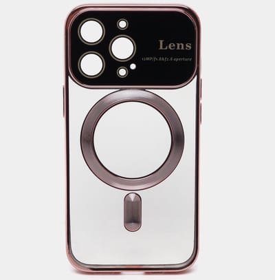 Magnetische Hoes Geschikt voor iPhone 15 Pro Max – Stijlvolle Bescherming met Ingebouwde MagSafe en Camera Lens Bescherming Protector - Rosegoud