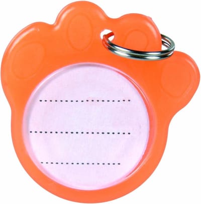 Veiligheids ID Penning - Huisdier Penning - Veiligheid Dieren - Fosforescerend - 3.5 cm - Oranje