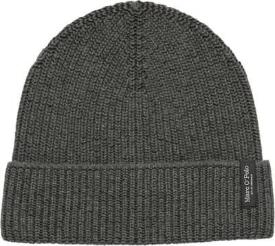 Marc O'Polo Dop Knitted Hat Testimonial Campaign Graphite Grey Melange Donkergrijs