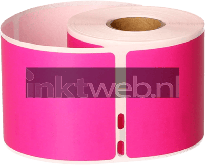 FLWR - Labels / Dymo 99014 Adreslabel groot / roze / Geschikt voor Dymo