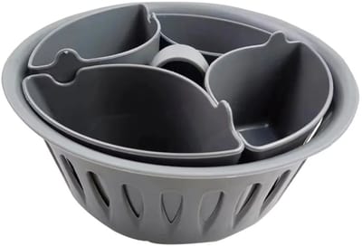Dit 2-in-1 eierkokeraccessoire is compatibel met de Geschikt voor Thermomix TM5, TM6 en TM31 keukenblenders.
