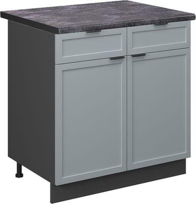 Vicco Fame-Line Keukenonderkast – 80 cm, WB Antraciet Licht blauw-grijs