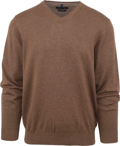 CASAMODA Pullover Bruin - Maat S - Heren - Pullovers
