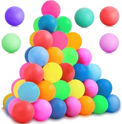 Allecto Premium - Multifunctionele kleurrijke tafeltennisballen voor volwassenen - 60 stuks