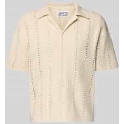 Gebreid shirt met reverskraag en knoopsluiting