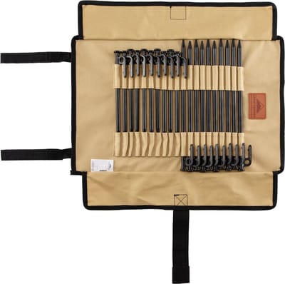 Campingmoon Tentharing Tas Canvas – Opbergtas voor 20 Haringen – Stevige Camping Organizer voor Tentharingen