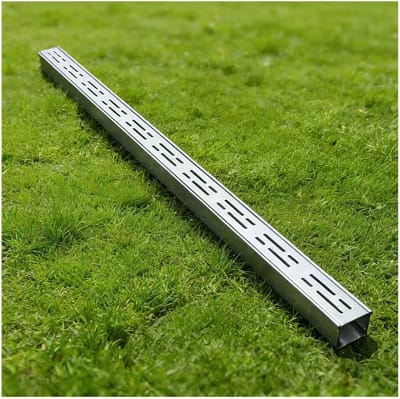 Goot Drain Systeem - Trench Drain Kit - Efficiënt Waterbeheer - Heavy Duty RVS - H8xW15CM - Zilver