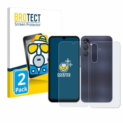 BROTECT - Screenprotector voor Samsung Galaxy A25 5G (Voor+Achter) - Folie Beschermfolie matte 2 Stuks