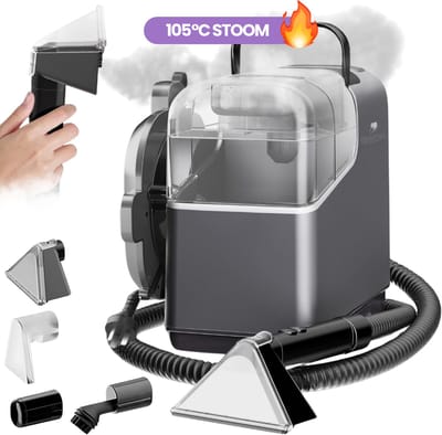 4-in-1 Tapijtreiniger met Stoomfunctie 105°C - Vlekkenreiniger met Stoomfunctie - Meubelreiniger Apparaat - Bankreiniger & Zetelreiniger - Hendriqs®