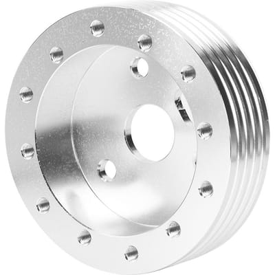 Entretoise de moyeu de volant en aluminium 1 po pour adaptateur de roues à 5 ou 6 trous vers 3 trous(argent) argenté