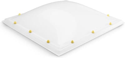 Skylux acrylaat lichtkoepel enkelwandig - opaal 0400 x 0400 mm