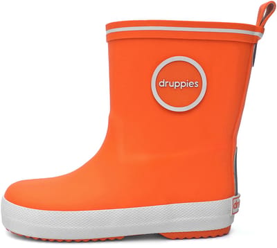 Druppies Regenlaarzen Kinderen - Oranje Rubber Laarzen - Meisjes - Jongens - Fashion - Maat 24