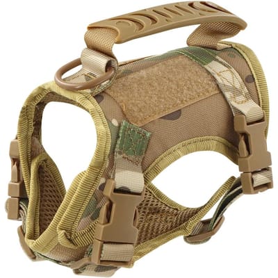 Tactisch Kattenharnas Lijn voor Wandelen Ontsnappingsbestendig Verstelbaar Kitten K9 Vest met Patch voor Militaire Dienst Kleine Hondentraining
