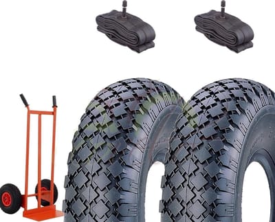 Versterkte Banden - Banden met binnenband - Steekwagen gebruik - Versterkt 2 PR karkas - 3.00-4 inch - Zwart