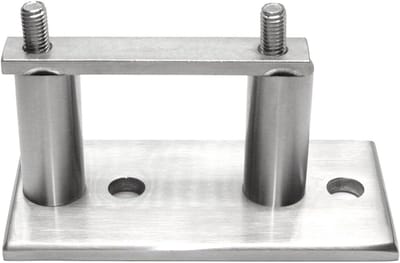 RVS Paalhouder Wandflens voor Trapleuning/Terras - 42,4 mm Buisbevestiging