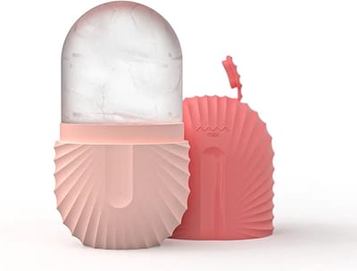 Without Lemon - Siliconen Gezicht IJs Roller - Gezicht Roller - Massage - Zonnebrand - Verkoeling - Vermindering van Zwelling en Roodheid - Verfrissing - Vermindering van Donkere kringen en Wallen - Verstevigen van de huid - Poriën verkleinen - Roze