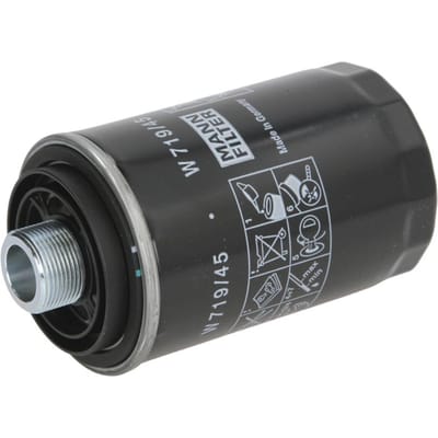MANN-FILTER Oliefilter W 719/45 | OEM 06H115403 | 06H115561 | 06J115403Q | Audi A3 8P A4 B8 A5 A6 C7 Q3 Q5 TT 8J, VW Golf VI Passat B6 B7 CC Tiguan Touran | Spin-on Oliefilter