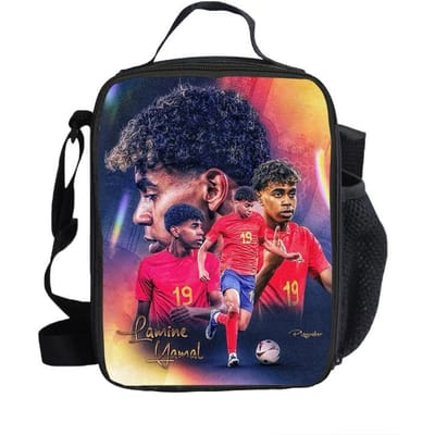 Lunchtassen L-Lamin Yamal Voedselbewaartassen Thermische Tas Voetbalster Geïsoleerde Lunchcontainer Lekvrije Draagtas Lunchbox