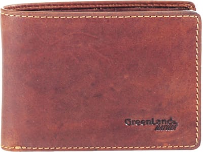 Greenland Nature Robijn Portemonnee Leer 10,5 cm - Jongens - Horizontaal - braun