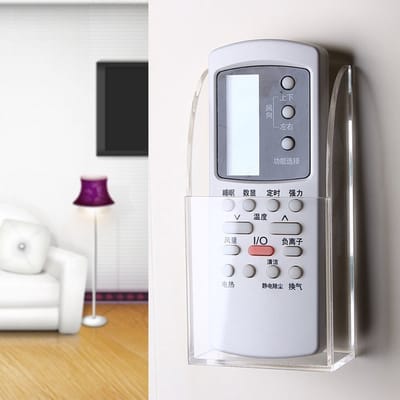 Allecto - Acryl Air Conditioner Remote Control Holder - Opbergbak voor afstandsbediening - Transparant - Wandmontage - Organizer voor TV afstandsbe...