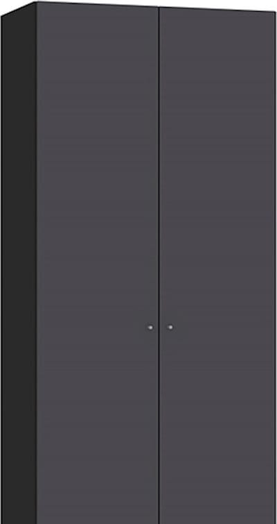Beter Bed Switchline Kledingkast - Draaideurkast - 101x220x58.5 cm - Zwart/Antraciet