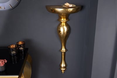 Barokke wandconsole SCALA 80cm goud metalen wandplank handgemaakte wanddecoratie - 42265