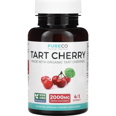 Pure Co., Zure Kers, 500Mg, 60 Plantaardige Capsules