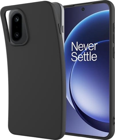 Just in Case hoesje geschikt voor OnePlus 15R Hoesje Siliconen - Flexibele Case - Zwart